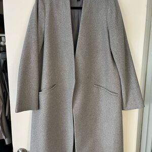 Express Gray Trench Coat Modern Minimalist Design